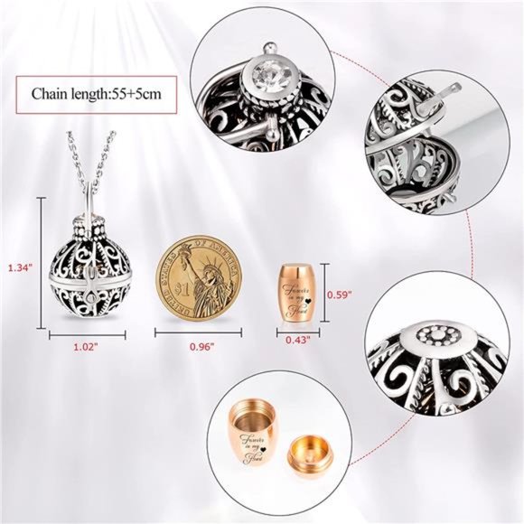 Forever in My Heart Flower Urn Necklace - Picture 3 of 6